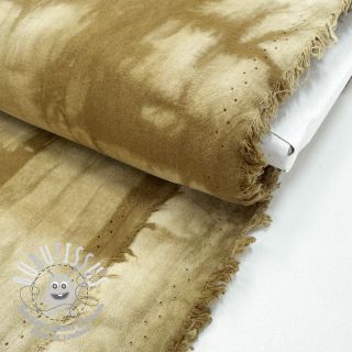 Tissu coton HAND TIE DYE golden brown