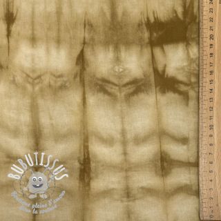 Tissu coton HAND TIE DYE golden brown