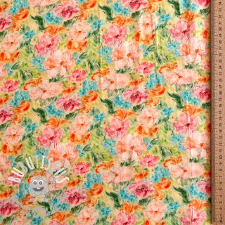 Viscose RAYON POPLIN Dreamy flowers design E digital print