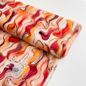 Viscose RAYON POPLIN Wavy design C digital print