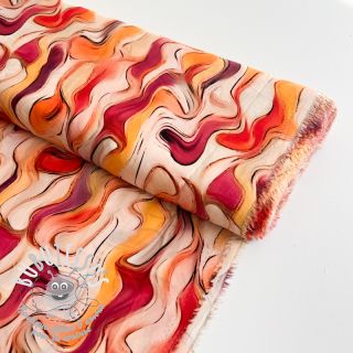 Viscose RAYON POPLIN Wavy design C digital print