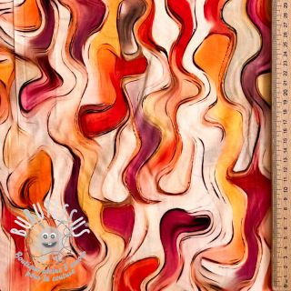 Viscose RAYON POPLIN Wavy design C digital print
