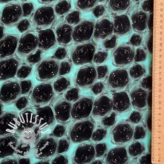 Viscose RAYON POPLIN Black holes design C digital print