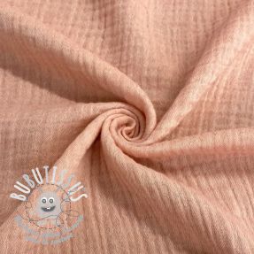 Tissu double gaze/mousseline MELANGE pink