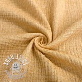 Tissu double gaze/mousseline MELANGE ochre