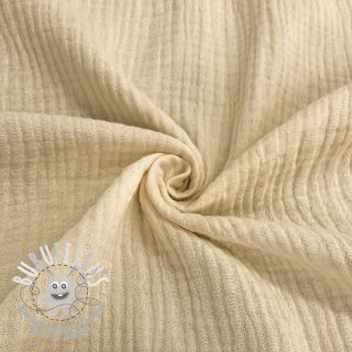 Tissu double gaze/mousseline MELANGE sand