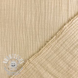 Tissu double gaze/mousseline MELANGE sand