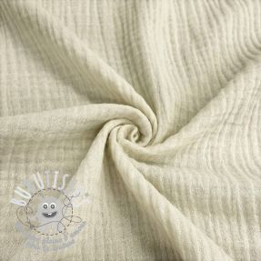 Tissu double gaze/mousseline MELANGE light pebble