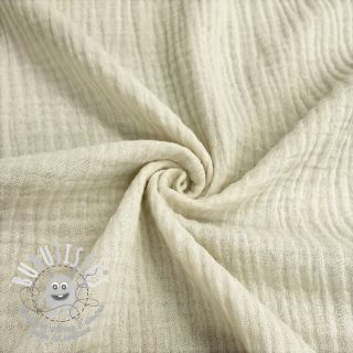 Tissu double gaze/mousseline MELANGE light pebble