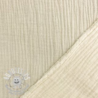 Tissu double gaze/mousseline MELANGE light pebble