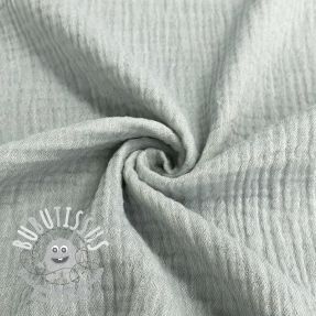 Tissu double gaze/mousseline MELANGE light blue