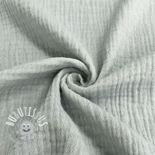 Tissu double gaze/mousseline MELANGE light blue