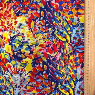 Jersey VISCOSE LYCRA HEAVY Watercolor Abstract design A digital print
