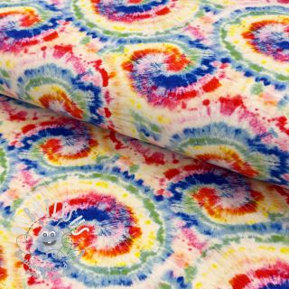 Jersey VISCOSE LYCRA HEAVY Tie dye design A digital print