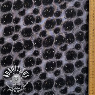 Viscose RAYON POPLIN Black holes design D digital print