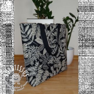 Tissu déco jacquard Valerian allover noir