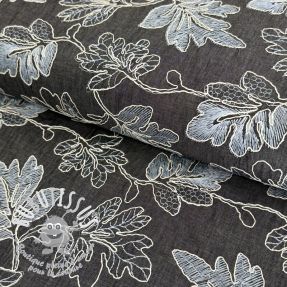 Tissu coton JEANS EMBROIDERY Lisa design D