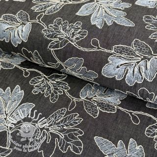 Tissu coton JEANS EMBROIDERY Lisa design D