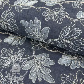 Tissu coton JEANS EMBROIDERY Lisa design B