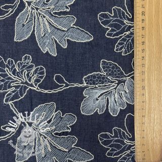 Tissu coton JEANS EMBROIDERY Lisa design B