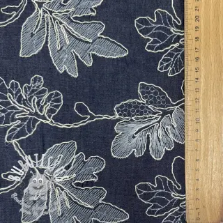 Tissu coton JEANS EMBROIDERY Lisa design B