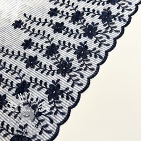 Tissu coton Flowers 2-side border
