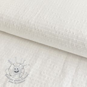 Tissu coton DOBBY Nela white
