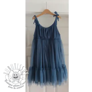 Tulle pour jupe tutu ROYAL SPARKLE jeans silver