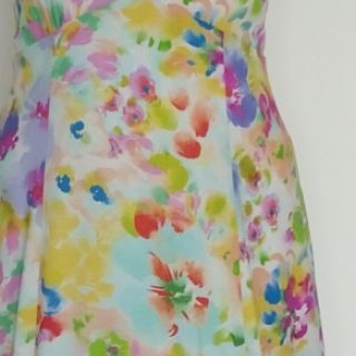 Viscose STRETCH Watercolour flowers design A digital print