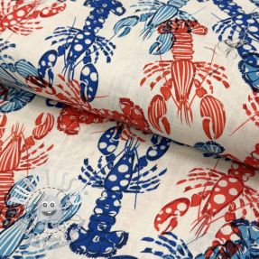 Viscose lin Lobster digital print