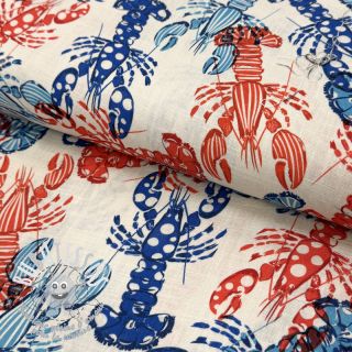 Viscose lin Lobster digital print