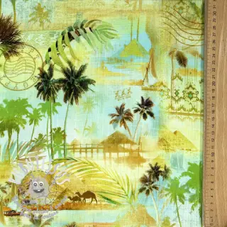 Viscose lin Egypt design A digital print