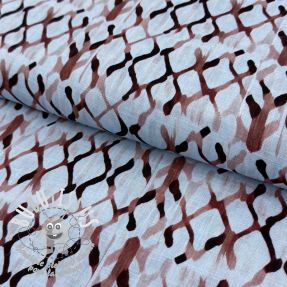 Viscose lin Ivy Diamonds design A digital print