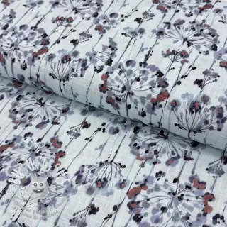 Viscose lin Agapanthus design B digital print