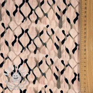 Viscose lin Ivy Diamonds design B digital print