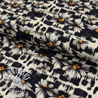 Viscose lin Daisy design A digital print