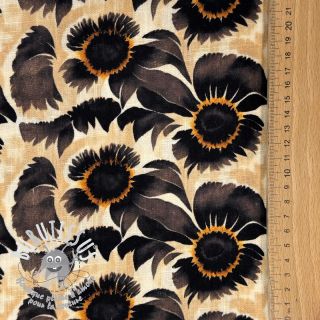 Viscose lin Sunlower design A digital print