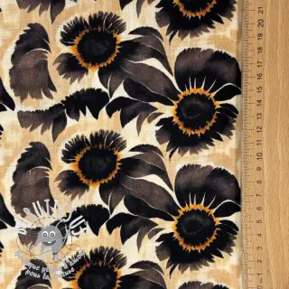 Viscose lin Sunlower design A digital print