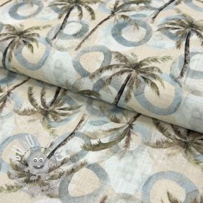 Viscose lin Palm tree digital print