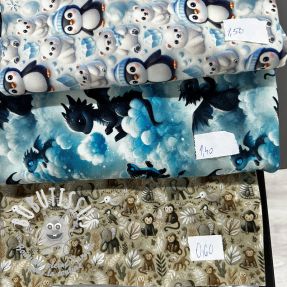 Paquet de tissus jersey digital print 2091