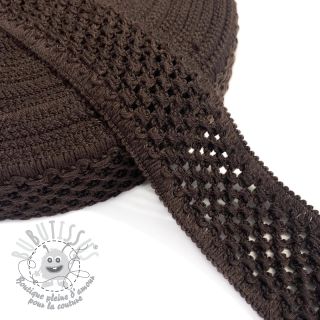 Élastique tricoté 5 cm choco