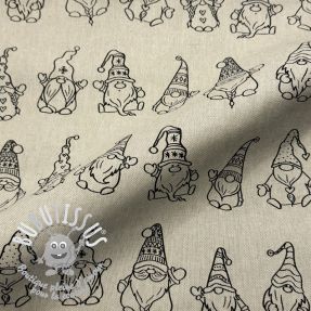 Tissu déco Linenlook premium Tomte Jolly Line