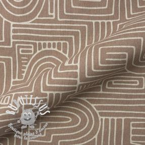 Tissu déco Linenlook premium Curve Maze Line