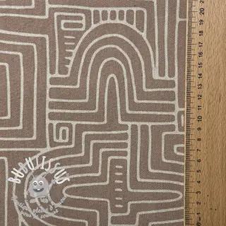 Tissu déco Linenlook premium Curve Maze Line
