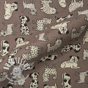 Tissu déco Linenlook premium Dog Wildlife Art