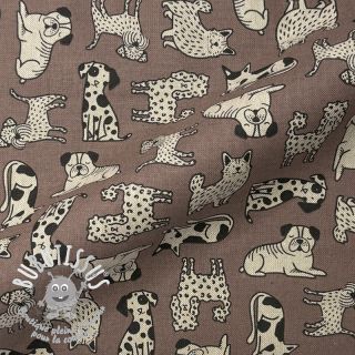 Tissu déco Linenlook premium Dog Wildlife Art