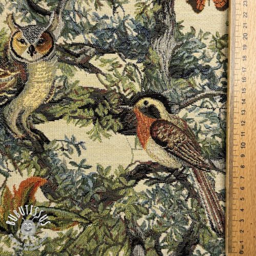 Tissu déco GOBELIN PREMIUM Bird Heritage Forest
