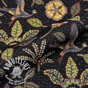 Tissu déco GOBELIN PREMIUM Primal Birdscape Art design A