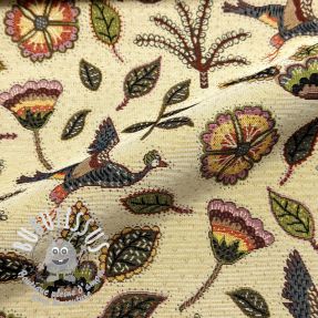 Tissu déco GOBELIN PREMIUM Primal Birdscape Art design B