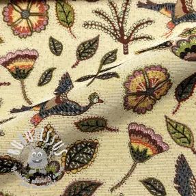 Tissu déco GOBELIN PREMIUM Primal Birdscape Art design B